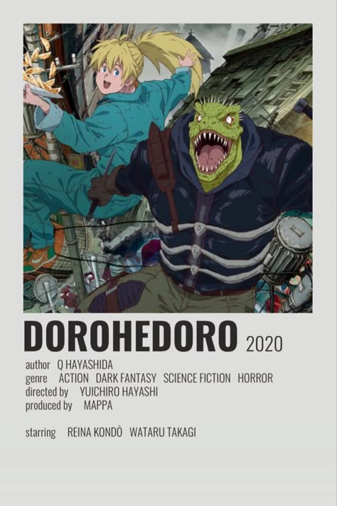 Dorohedoro Poster, Poster Minimalist, Minimalist Poster, Screen, Anime