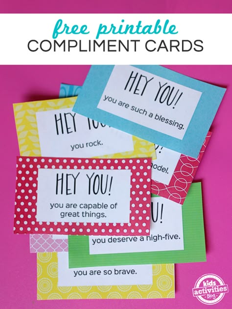 Smile It Forward Activities For Kids With Free Printables. Hey You! Student Wellness, Kindness Club, Kindness Week, Kindness Ideas, Kindness Projects, Compliment Cards, Kindness Challenge, Kindness Activities, Printables Free Kids