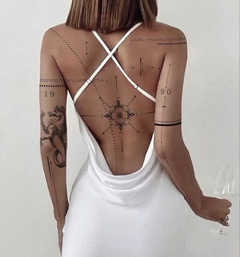 Unique Tattoos With Meaning, Female Tattoo Models, Around Arm Tattoo, Mystical Tattoos, Abstract Tattoo Designs, Spine Tattoos For Women, Pretty Tattoos For Women, Tattoo Desings, Spine Tattoos