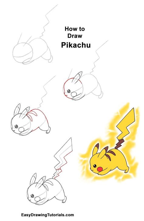 How to draw Pikachu attack pose #pikachu #pokemonart #pokemondrawing #howtodraw Pikachu Art Drawing, How To Draw Pikachu, Easy Pokemon Drawings, Draw Pikachu, How To Draw Pokemon, Pokémon Drawing, Draw Pokemon, Easy Sketches, Pikachu Drawing