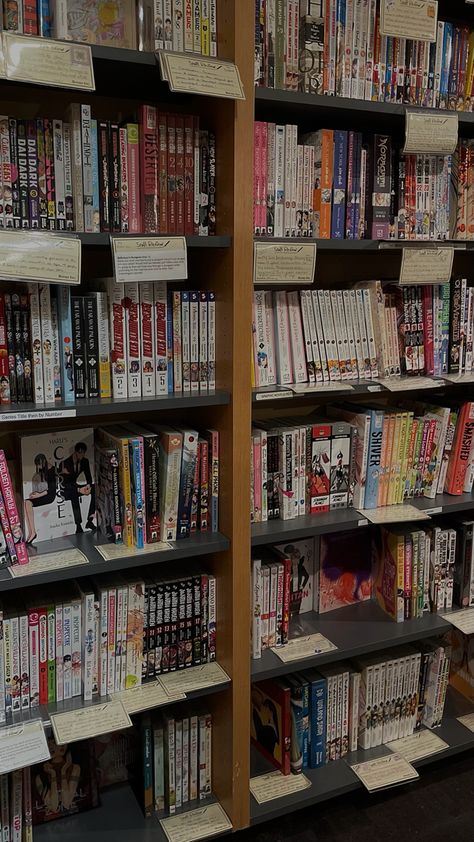 manga | bookshelf | manga shelf | books | manga bookshelf | book aesthetic | manga aesthetic | book shop | book store Manga Store Aesthetic, Aesthetic Manga Store, Books Shelf Aesthetic, Manga Bookshelf Aesthetic, Aesthetic Book Shop, Reading Manga Aesthetic, Yuki Core, Gigi Core, Manga Bookshelf