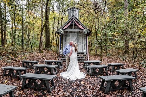 Tiny Wedding Chapel, Gatlinburg Wedding, Chapel In The Woods, Gatlinburg Weddings, Wedding Chapels, Smoky Mountain Wedding, Laid Back Wedding, Tiny Wedding, Micro Weddings