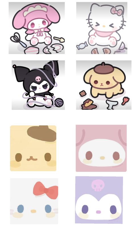 Cute Matching Pfp For 4 Friends, Sanrio Matching Pfp For 4 People, Four Ppl Matching Pfp, Matching Pfp Friends Hello Kitty, 4 Ppl Pfp, 3best Friends, Four Person Matching Pfp, Matching Pfps For 4 People, 4 Ppl Matching Pfp