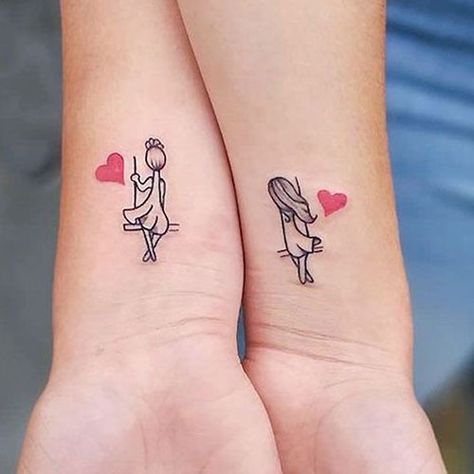 Lesbian Couple Tattoos, Couple Matching Tattoos, Lesbian Tattoo, Unique Tattoos Black Women, Classy Tattoos For Women, Bestie Tattoos, Couple Tattoos Unique Meaningful, Matching Best Friend Tattoos, Couple Tattoos Unique