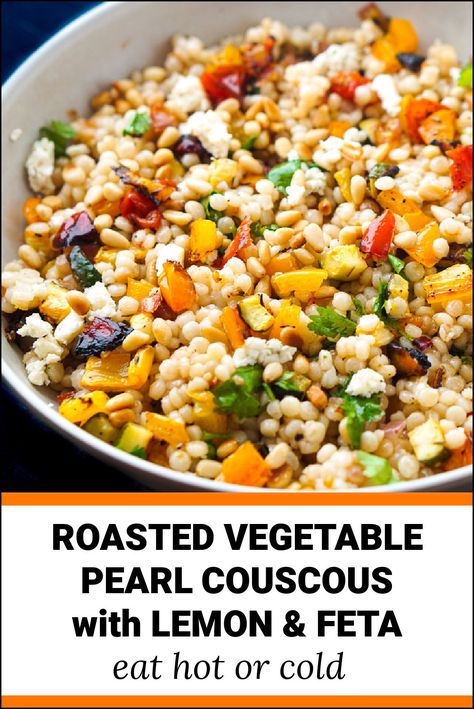 Vegetable Couscous Salad, Pearl Couscous Recipes, Roasted Vegetable Couscous, Couscous Salad Recipes, Vegetable Couscous, Pearl Couscous, Vegetarian Salad, Couscous Recipes, Vegetarian Salads