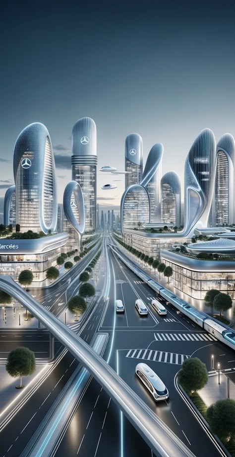 Futuristic City Utopia, Kota Masa Depan, Monumental Architecture, Eco City, Urban Design Concept, Future Buildings, Small House Design Plans, Cyberpunk City, Smart City