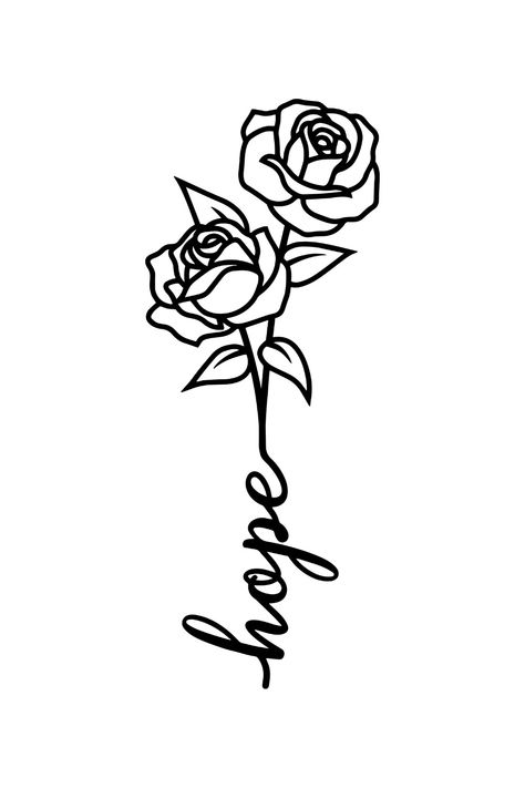 Hope Rose SVG Faith Wild Flower Svg, Lézervágott Fa, Cricut Flowers, Vinyle Cricut, Rose Drawing Tattoo, Rose Svg, Flower Svg Files, Idee Cricut, Laser Cut Wood Crafts