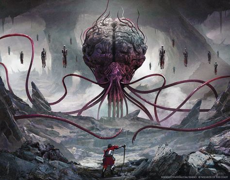 Expanded Illithids by Sonixverse Labs | GM Binder Elder Brain, Mtg Commander, Mind Flayer, Brain Art, Mtg Art, D D Monsters, Eldritch Horror, Cosmic Horror, Dungeons And Dragons Homebrew