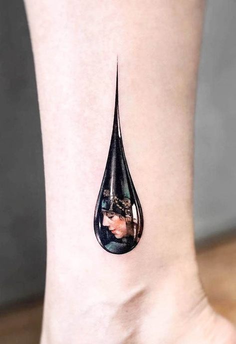 Water Drop Tattoo, Drop Tattoo, Minimal Sculpture, Teardrop Tattoo, Water Tattoo, Bicep Tattoo, Tatuaje A Color, Incredible Tattoos, Mermaid Tattoos