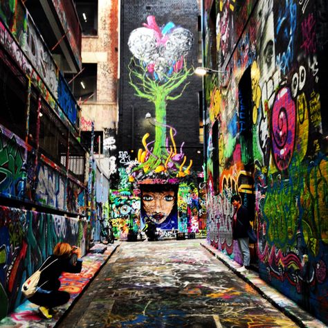 Hosier Lane Graffiti, Melbourne, Australia Melbourne Graffiti, Hosier Lane, Framing Canvas Art, August Moon, Cairns Queensland, Graffiti Pictures, Best Graffiti, Cultural Capital, Joker Art