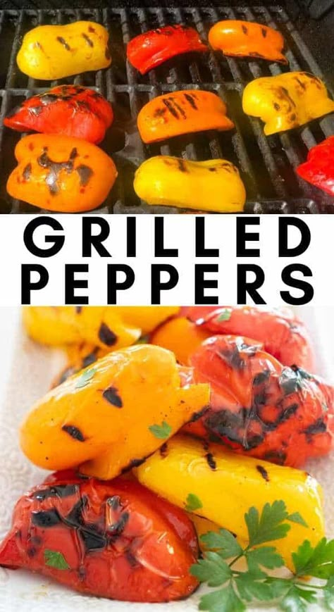 Grilled Red Peppers Recipe, Grill Peppers On Grill, Grilled Peppers Bbq, Grilling Peppers On The Grill, Grilled Mini Sweet Peppers, Roasted Peppers On Grill, Grilled Sweet Peppers, Grilled Peppers On The Grill, Grilled Bell Pepper Recipes