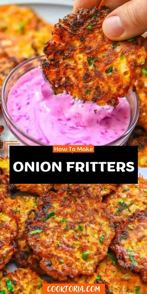 Apple Fritter Recipe, Onion Fritters, Green Onions Recipes, Red Onion Recipes, Authentic Mexican Recipes, Apple Fritter, Buzzfeed Tasty, Fritter Recipes, Cheesy Recipes