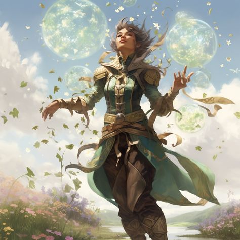 Eladrin in Spring in the Feywild (MidJourney) Fey Wanderer Ranger Dnd, Eladrin Ranger, Eladrin Paladin, Spring Eladrin Female, Summer Eladrin, Eladrin Dnd, Spring Eladrin, Eladrin Female, Feywild Dnd