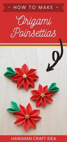 Poinsettia Paper Flower, Oragami Christmas Ornaments Step By Step, How To Make Paper Poinsettia Flowers, Paper Pointsetia, Pointsetta Crafts For Kids, Easy Christmas Origami For Kids, Oragami Christmas Trees Easy, Poinsettia Flower Craft, Christmas Origami Tutorial