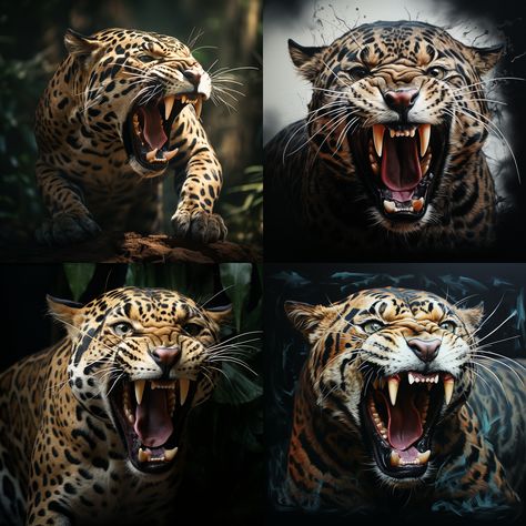 Jaguar Growling, Jaguar Face Tattoo, Jaguar Head Tattoo, Jaguar Roaring, Jaguar Eyes, Jaguar Drawing, Jaguar Face, Jaguar Art, Hyperrealistic Drawing