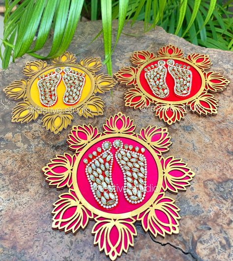 We like to call these ~ Kamal Lakshmi Charan ❤️🌸🪷🪔 Bohemian Chandbalis For Diwali Festive, Ceremonial Traditional Chandbalis For Diwali, Intricate Chandbalis For Diwali Puja, Traditional Brass Chandbalis For Diwali, Ornate Chandbalis For Diwali, Diwali, Quick Saves