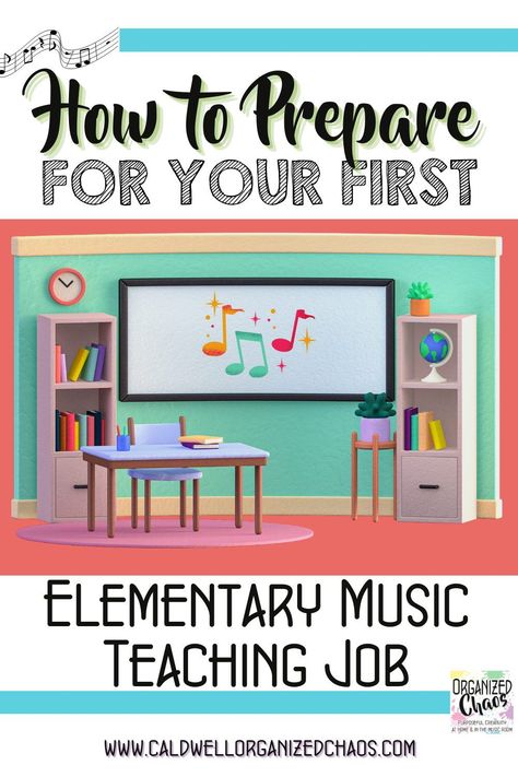 Check out these tips for taking a new job or switching schools as an elementary music teacher. There's a lot to do to get ready for your first elementary music teaching job !If you're looking ahead to your first job in elementary music, here are my top 5 suggestions for things to do to prepare for the most successful year possible! Get ready for back to school and set yourself up for the best year ever. #backtoschool #newteachingjob #elementarymusic Elementary Music Classroom Setup, Music Class Rules, Teacher Checklist, Music Education Games, Music Class Activities, Elementary Music Class, Music Teaching Resources, Elementary Music Lessons, Elementary Music Education