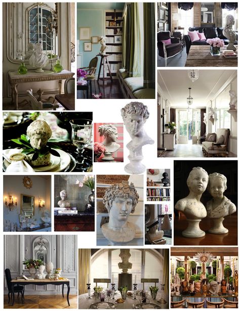 Decorating With Busts, Bust Sculpture, Tabletop Decor, Entry Table, Human Figure, Large Bust, Table Top Decor, House Ideas, Table Top