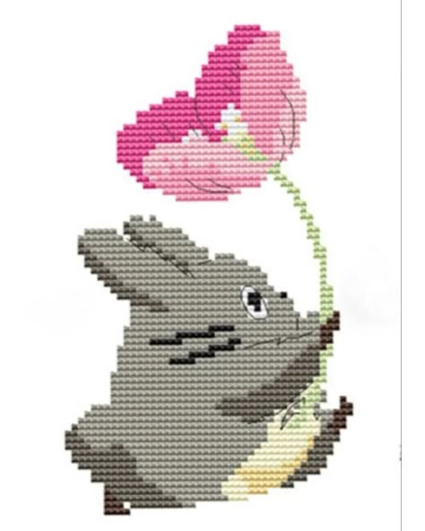 @punto_cruz_2022のInstagram写真 • 2022年11月19日 19:44 Totoro Cross Stitch Pattern, Pixel Art Ghibli, Studio Ghibli Pixel Art, Studio Ghibli Cross Stitch, Ghibli Pixel Art, Ghibli Cross Stitch, Totoro Cross Stitch, Cross Stitch Cute, Tiny Cross Stitch