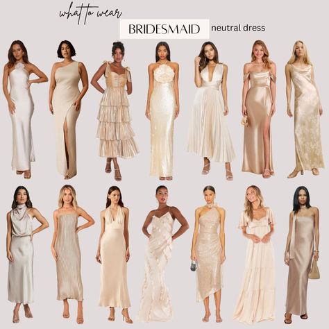 neutral bridesmaid dress, reformation, gold dress, champagne dress, silk bridesmaid dress, bridesmaid dresses mismatched, wedding season, Bridesmaids Dresses Champagne Mismatched, Cream And Gold Bridesmaid Dresses, Different Bridesmaids Dress, Light Cream Bridesmaid Dresses, Champagne Sparkle Bridesmaid Dresses, Bridesmaids In Neutrals, Neutral Mother Of The Bride Dresses, Neutral Bridesmaids Dresses Mismatched, Bridesmaid Choose Their Own Dresses