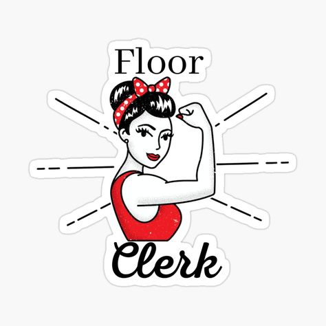 Get my art printed on awesome products. Support me at Redbubble #RBandME: https://www.redbubble.com/i/sticker/Floor-Clerk-Strong-Woman-by-Designs4U2/50198638.EJUG5?asc=u Telemetry Nursing, Dental Receptionist, Radiology Nursing, Pharmacy Assistant, Nurse Case Manager, Medical Receptionist, Legal Assistant, Idea Sticker, Public Health Nurse