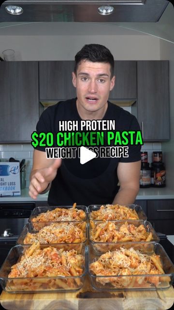 High Protein Chicken Parmesan, Barilla Protein Pasta Recipes, High Protein Chicken Meal Prep, High Protein Pasta Meal Prep, High Protein Pasta Meals, Protein Pasta Meals, High Protein Dinner Meal Prep, High Protein Chicken Pasta, Protein Chicken Pasta