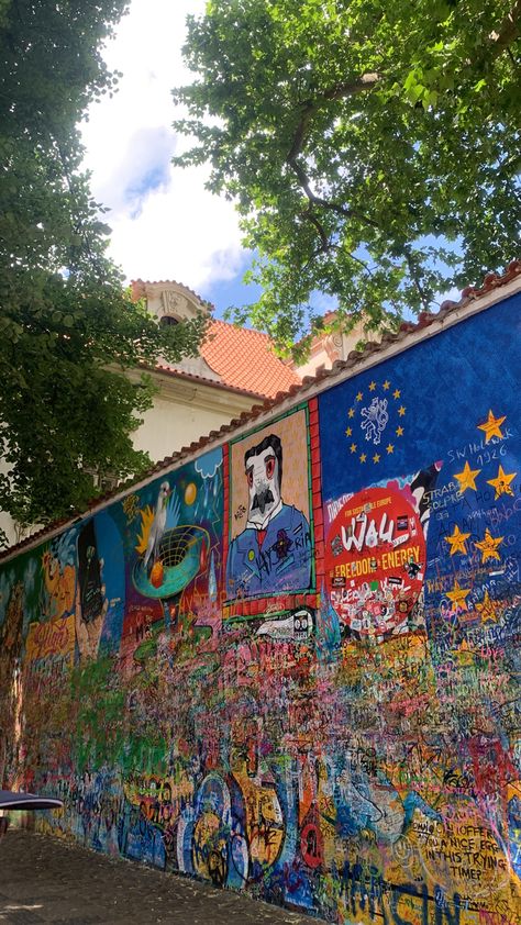 #johnlennon #streetart #prague #travel #voyage #ete #summer John Lennon Wall Prague, Lennon Wall, John Lennon Wall, Prague Travel, John Lennon, Prague, Street Art, Wall, Travel