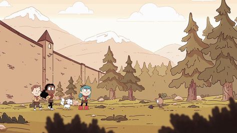 Hilda background appreciation!⁣⁣Chapter 4: The Sparrow Scouts⁣⁣#HildaTheSeries Hilda Background, Lo-fi Wallpaper, Bg Design, Comic Layout, Forest Illustration, Adventure Time Art, Plastic Pollution, Background Art, Cartoon Background