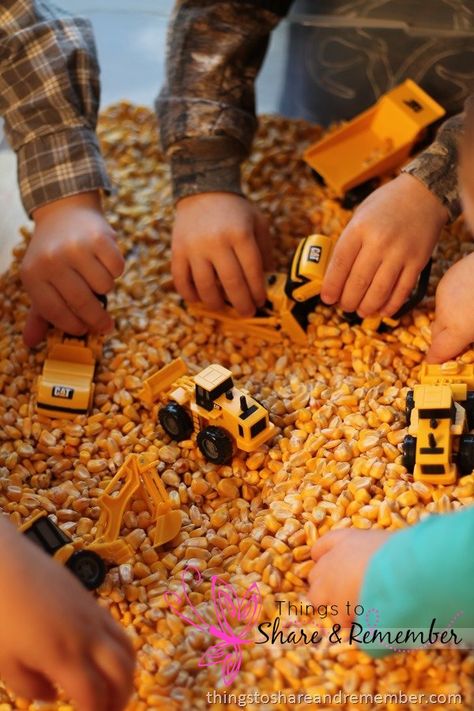 There are many fun ways to explore the role of a construction worker through play. Our preschool community helpers construction worker sensory bin – corn and construction vehicles. I found these construction vehicles at the Dollar Tree store for $1.00 each. Sometimes toys from the dollar stores are not made to hold up for the “long … … Continue reading → Community Helpers Sensory, Preschool Community Helpers, Community Helpers Week, Community Helpers Activities, Preschool Construction, Sensory Bin Ideas, Community Helpers Unit, Story Music, Community Helpers Theme