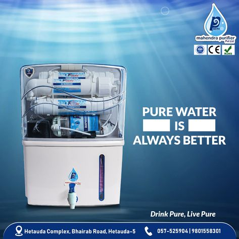 Water Purifier Creative Ads, Water Purifier Design, Ro Purifier, Head Office, Pure Water, Free Life, Water Design, Creative Ads, Life Time