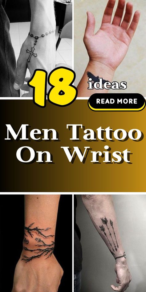 Step into the world of men's wrist tattoos and find your perfect match. From minimalist designs to intricate wraps, discover tattoos that align with your individual style and narrative. Get inspired now Wrist Arm Tattoo For Men, Geometric Wrist Tattoo For Men, Back Wrist Tattoo Men, Men Tattoo Ideas Wrist, Wrist Hand Tattoo Men, Best Wrist Tattoos Men, Cover Up Wrist Tattoo For Men, Men’s Wrist Tattoo Ideas, Men Wrist Tattoo Ideas Unique