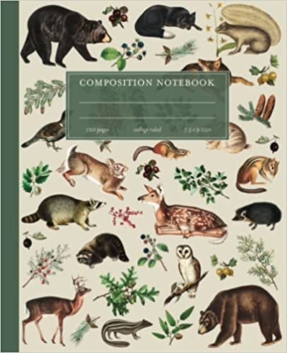 Composition Notebook College Ruled: Vintage Illustration | Cute Aesthetic Journal For Girls, Teens, Women, Adults | Vintage Trees, Forest, Plants, Animals | College Ruled 7.5 x 9.25, 120 pages: Luna Press, S.E.: Amazon.com: Books Notebook Cover Design Printables, Cute Composition Notebooks, Cute Aesthetic Journal, Dark Academia Journal, Composition Books, Notebook Cover Design, Forest Plants, Aesthetic Journal, Illustration Cute