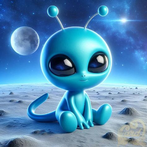 https://card9.com/ai/cute-blue-alien Cute Aliens, Alien Pictures, Pony Wallpaper, Blue Alien, Alien Drawings, Astronaut Birthday, Alien Aesthetic, My Little Pony Wallpaper, Aliens Funny