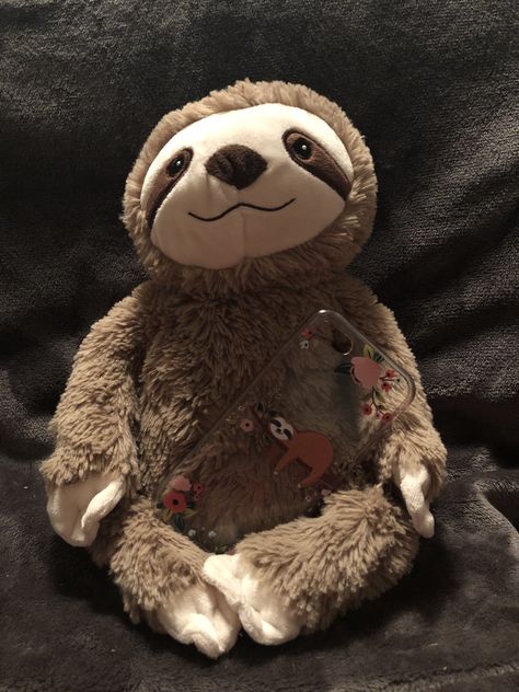 A sloth warmies and sloth phone case   The iPhone 8 Sloth Plushies, Sloth Phone Case, Dump Photos, A Sloth, Sloth, Iphone 8, Teddy Bear, Phone Case, Toys