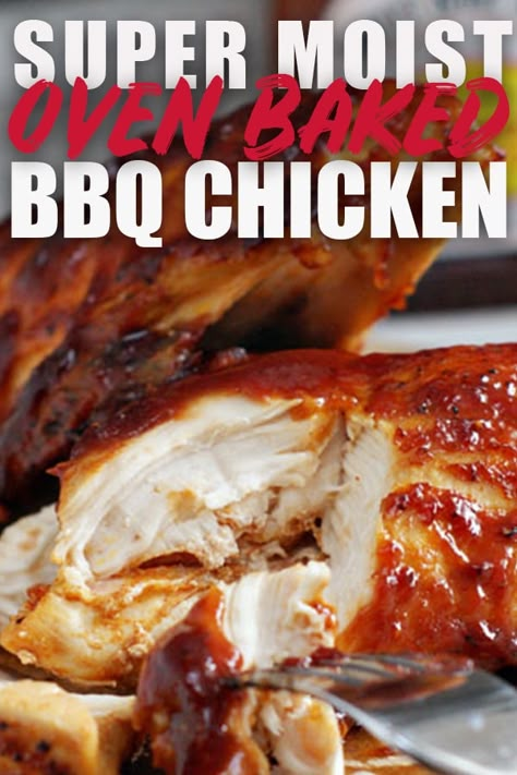 Baked Barbeque Chicken, Bbq Baked Chicken Breast, Baked Bbq Chicken Recipes, Oven Bbq Chicken, Oven Baked Bbq Chicken, Bbq Chicken Recipe, Bbq Chicken Thighs, Barbeque Chicken, Bbq Chicken Breast