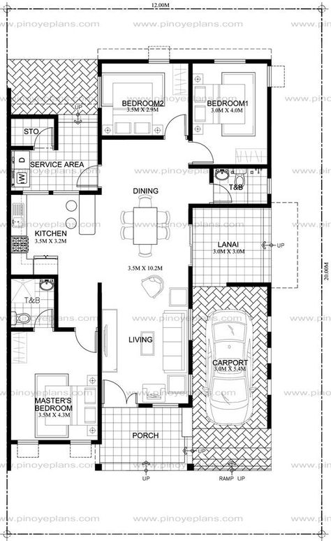 Bedroom Bungalow, 5 Bedroom House Plans, One Storey House, Bungalow Floor Plans, Two Bedroom House, Free House Plans, House Plans One Story, 4 Bedroom House Plans, Building House