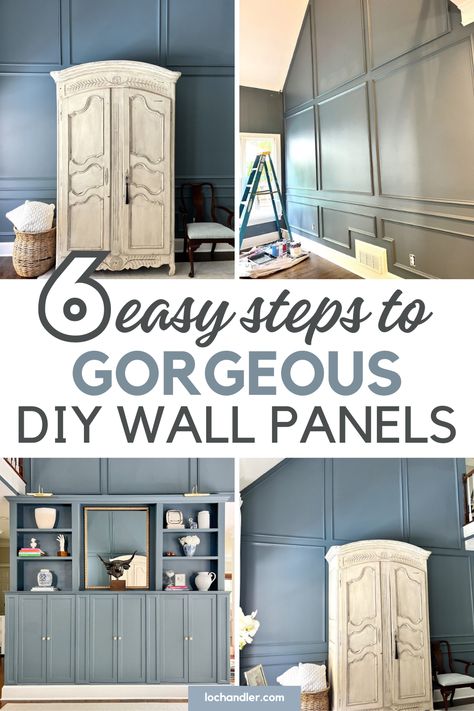 Want to upgrade your home decor? Learn How to DIY Wall Paneling & Wainscoting the Easy Way. From bedrooms to bathrooms, create an elegant atmosphere with these budget-friendly ideas. Diy Wainscoting Bedroom, Chic Accent Wall, Diy Wall Paneling, Bedroom Wainscoting, Ideas For Bedrooms, Wainscoting Bedroom, Chair Rail Molding, Molded Chair, Diy Wainscoting