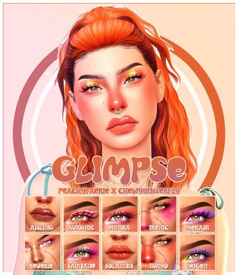 Aisling Lipstick, Aviotic Eyeshadow, Eunoia Eyeshadow, Meraki Eyeshadow, Irenic Blush, Reverie Highlighter, Saudade Eyeshadow, Solandis Lipstick, Yugen Eyeshadow, Ukiyo Blush, and 1 combined file Sims 4 Nails, Sims 4 Cc Eyes, Cc Folder, Makeup Cc, Pelo Sims, Free Sims 4, The Sims 4 Packs, Sims 4 Mm Cc, Sims 4 Game Mods