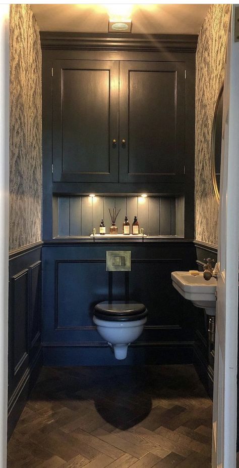 Cloakroom Storage, Small Toilet Design, Small Downstairs Toilet, Cloakroom Toilet, Downstairs Cloakroom, Toilet Decoration, Small Toilet Room, Bathroom Ensuite, Downstairs Loo