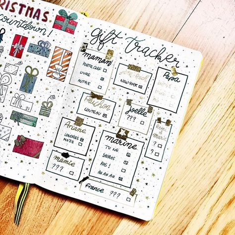 Christmas Present Tracker, Yule Gift, Gift Tracker, Ornament Ideas, Bullet Journal Ideas Pages, Bullet Journal Inspiration, Gift List, Journal Inspiration, Christmas Cheer