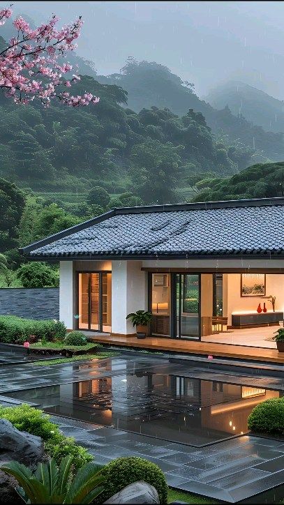 Nature | living | Greenery | Modern Village house exterior design 🏠 #lightingdesign #lightingdecor #lighting #lightdesign #livingarea #livingspace #bedroominterior… | Instagram Village House Exterior, Modern Village House Design, Tropical Resort Design, Modern Village, Nature Living, Outdoor Restaurant Design, Small House Layout, Resort Architecture, Indian Home Design