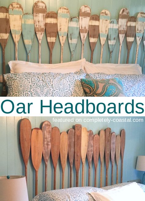 Paddle Headboard Ideas, Surfboard Headboard Ideas, Nautical Headboard Ideas, Coastal Headboard Ideas, Paddle Headboard, Beachy Headboard, Oar Headboard, Nautical Headboard, Coastal Headboard