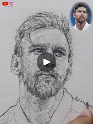 265K views · 4.7K reactions | Messi | Messi on paper 😍✏
.
.
(Link to the full tutorial in the comments 👇)

#DrawingTutorial #AndrewLoomisMethod #FaceDrawing #PortraitDrawing #OnePencilDrawing... | By Karim drawingFacebook How To Draw Messi, Messi Drawing, Messi Messi, Andrew Loomis, Face Drawing, Portrait Drawing, Drawing Tutorial, Pencil Drawings, To Draw