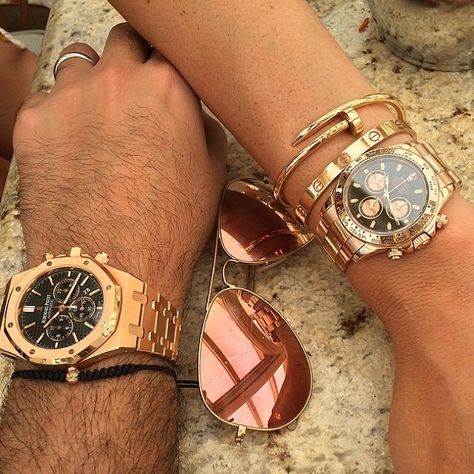 Matching Watches, Luxury Lifestyle Couple, Luxury Lifestyle Girly, Luxury Lifestyle Fashion, Womens Watches Luxury, Cuff Bangle Bracelet, Cartier Love Bracelet, Two People, Nixon