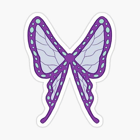 Kocho Butterfly, Shinobu Butterfly, Art Painting Tools, Butterfly Printable, Easy Paper Crafts Diy, Shinobu Kocho, Art Tools Drawing, Anime Crafts, Hydroflask Stickers