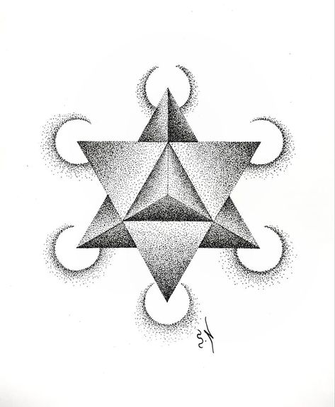 Merkabah Tattoo Design, Merkaba Tattoo Design, Merkabah Tattoo, Metatron Tattoo, Merkabah Sacred Geometry, Merkaba Art, Merkaba Tattoo, Sacred Geometry Meanings, Pointalism Art