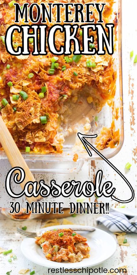 Casserole Dish Recipes, Fiesta Recipes, Monterey Chicken, Chicken Stuffing Casserole, Chicken Casserole Recipe, Healty Dinner, Stuffing Casserole, Creamed Corn, Chicken Main Dishes