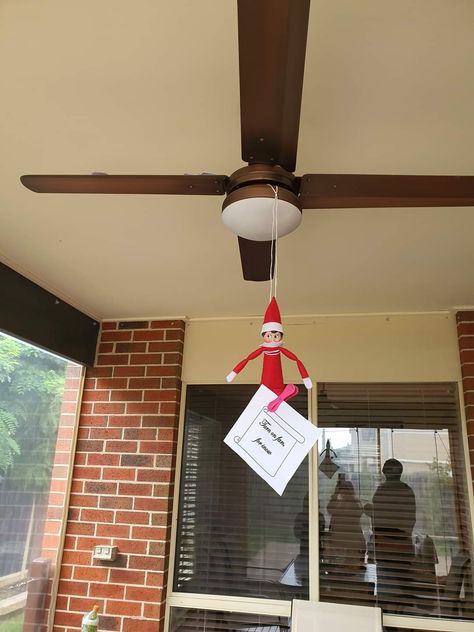 Elf On The Shelf Ceiling, Elf On The Shelf Ceiling Fan, Elf Ceiling Fan, Elf On The Shelf Tattoo Parlor, Elf On The Shelf Chandelier, Elf On The Shelf Hanging From Ceiling, Elf Shelf Star Wars, On The Shelf, Elf On The Shelf