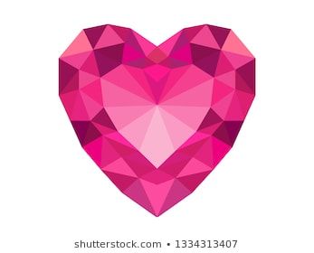 Crystal Style Pink Heart Crystal Heart Illustration, Crystal Heart Drawing, Small Diamond Tattoo, Gem Logo, Heart Geometric, Heart Gem, Jewel Tattoo, Crystal Drawing, Diamond Tattoos