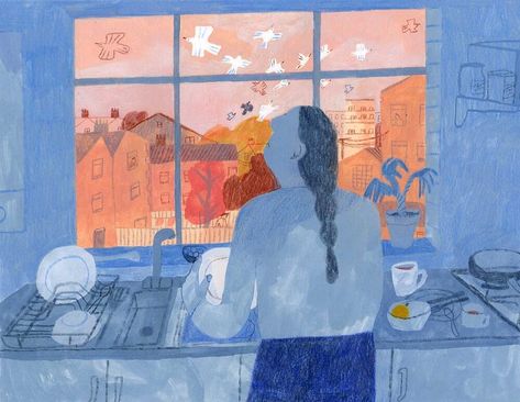 Window Illustration, The In Between, Finding Purpose, Picture Illustration, In Between, Childrens Illustrations, Editorial Illustration, Children's Book Illustration, Colorful Drawings